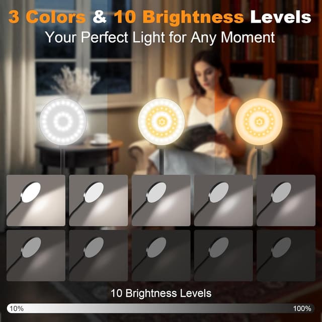 Detalle 2 de ZAPLIT 61 LED Leselampe Akku 2000mAh