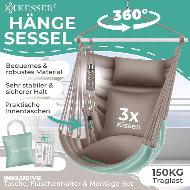 Detalle 2 de KESSER® Haiti Haiti - Silla Colgante 150 kg, UV, Water-Resistant𝗲
