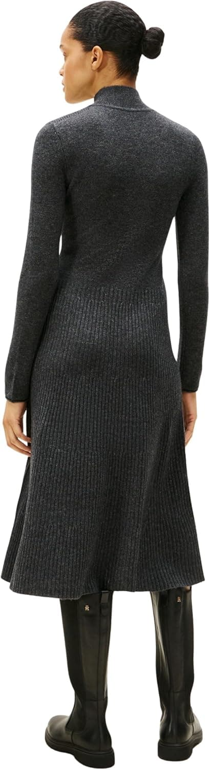 Detalle 2 de Tommy Hilfiger Soft Wool abito maglione midi