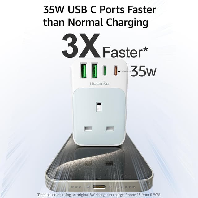 Detalle 2 de USB C PD 35W plug extension adapter 2 pack