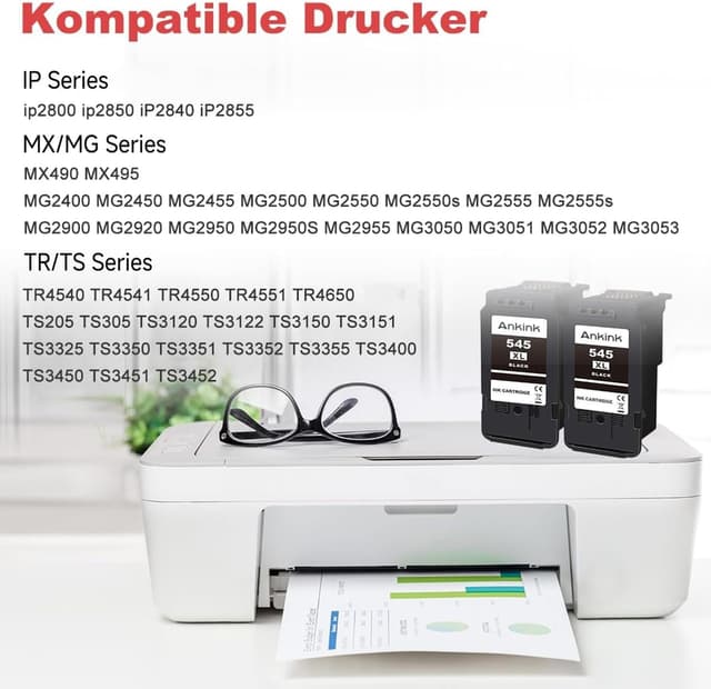 Detalle de ANKINK Kompatibel Tintenpatrone PG 545XL 2er Pack