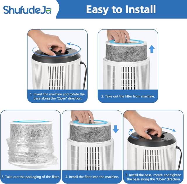 Thumbnail 6 de 2-Pack HP102 Replacement Filter (True HEPA) Compatible with Select Shark Air Purifiers