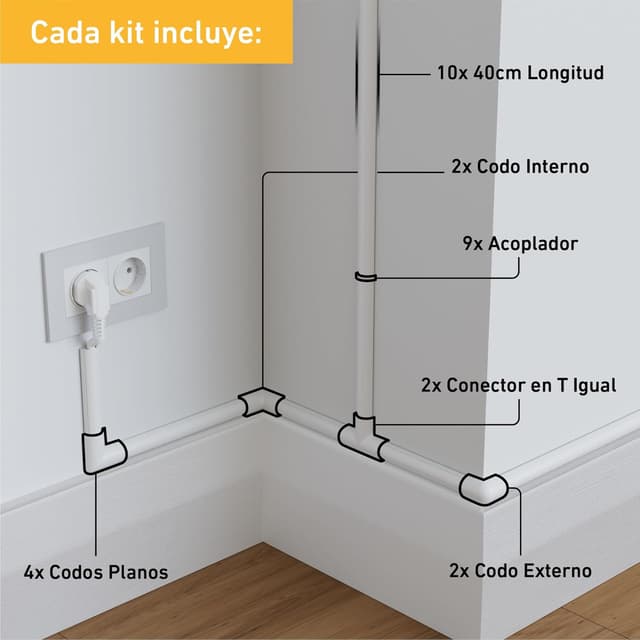 Thumbnail 2 de D-Line Micro+ 2010W-400 canaletas adhesivas 4 m