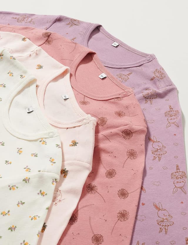 Thumbnail 1 de PIPPI Unisex Baby Body Ls Ao-printed 4er Pack