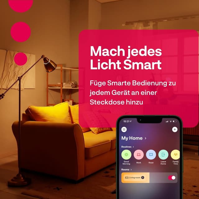 Detalle de INNR Smart Plug (Zigbee Repeater) – 16 A Steckdose mit Strommessung, 4er-Set, kompatibel mit Hue* & Alexa
