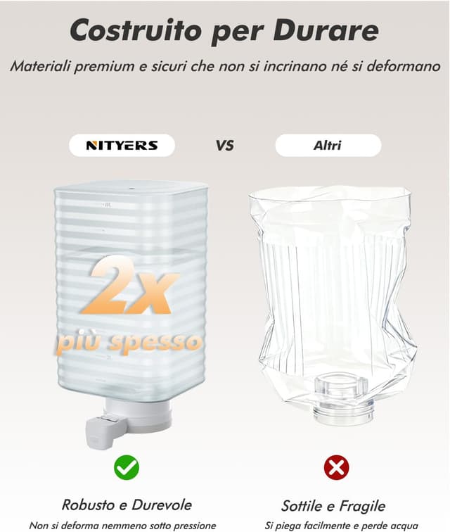 Thumbnail 6 de Distributore d’acqua automatico a gravità da 8L con filtro e rubinetto antigoccia per gatti e cani