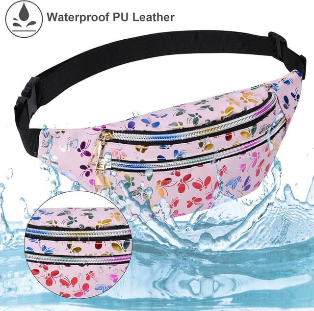 Detalle 2 de Flintronic Marsupio da donna con cintura regolabile e tessuto impermeabile