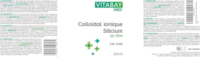 Detalle 2 de Vitabay Silicium Colloïdal 50 PPM (99,99% pureté) 500 ml vegan