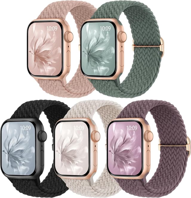 Detalle de Raradev Braided Band for Apple Watch 5-pack