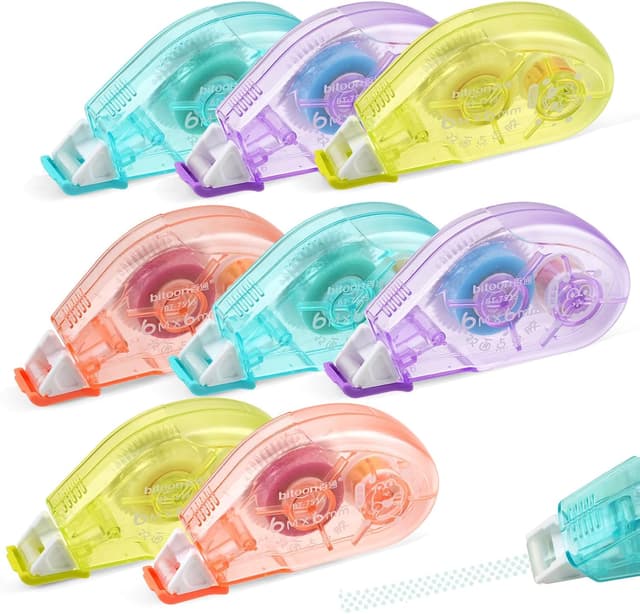 Detalle de 8 pcs Glue Tape Roller 4-colour pack 🎨