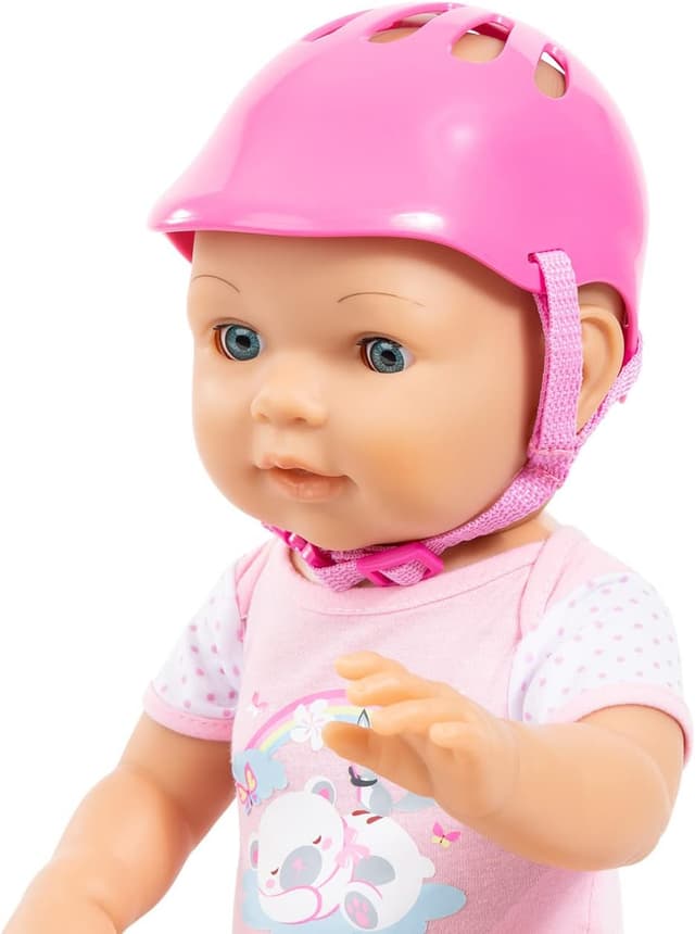 Detalle de Puppenfahrradhelm Bayer Design 79603AA in Rosa für Puppenkopf 28,5–31 cm