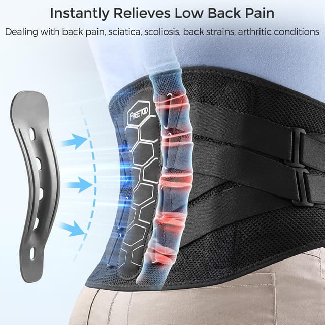 Thumbnail 1 de FREETOO Back Brace Lumbar Support Belt for Sciatica 🩺