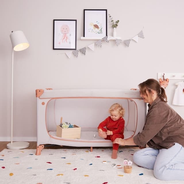 Thumbnail 6 de Hauck Lot Lit Parapluie bébé avec matelas Dream N Play Plus 120x60 cm et moustiquaire – Dusty Cork