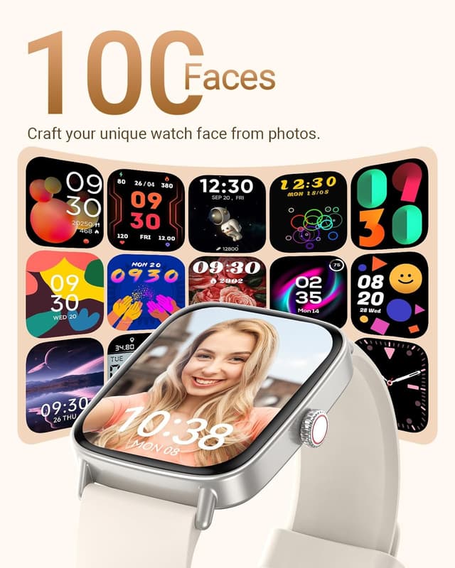 Thumbnail 6 de Smart Watch for Men & Women with Bluetooth Calling, SpO2 & Sleep Monitoring, 1.85" HD Fitness Screen (IP68)