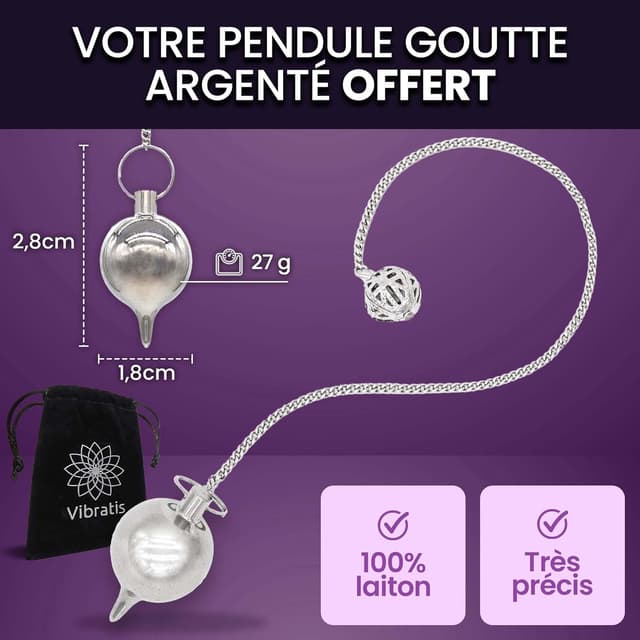 Thumbnail 6 de Pendule Divinatoire VIBRATIS avec Fleur de Vie ⚙