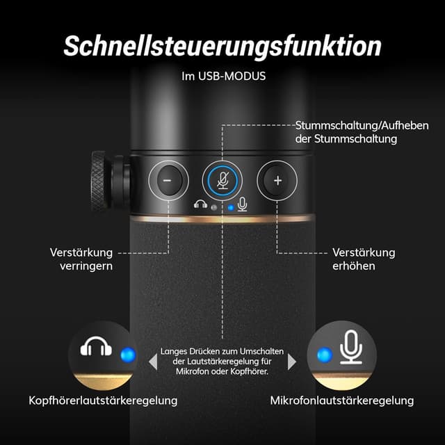 Thumbnail 4 de TONOR TD510+ dynamisches Mikrofon mit XLR/USB