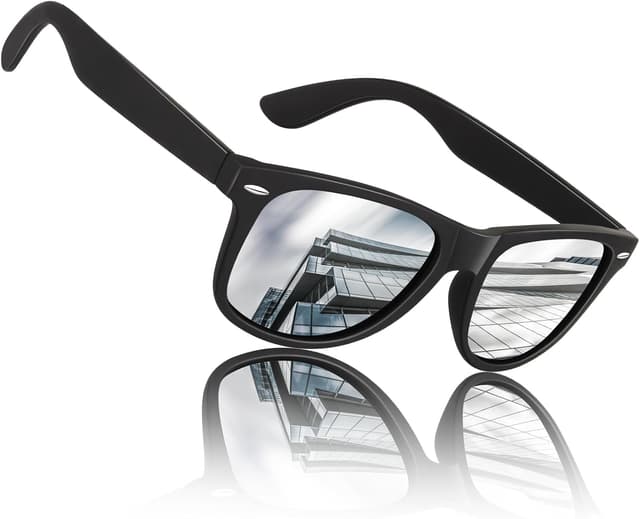 Detalle de Sunier Lunettes de soleil polarisées Polarisées rétro Polarisées anti-UV UV400 (homme/femme) pour conduite et sorties