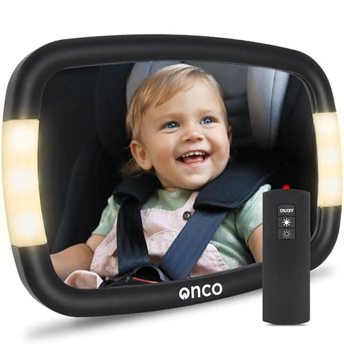 Imagen de Onco LED Baby Car Mirror 360° adjustable en OfertitasTOP