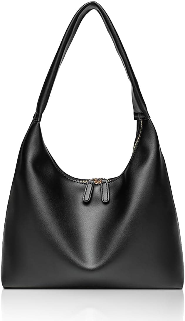 Detalle de CUNGGI Hobo Bag aus weichem PU Leder – Vintage Slouchy Tote für Alltag, Büro und Reisen
