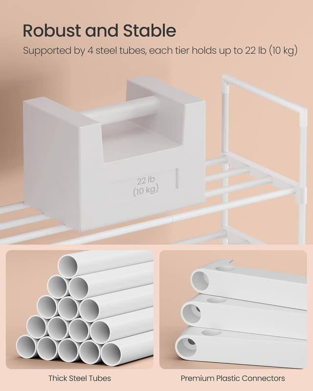 Thumbnail 5 de SONGMICS 3-Tier Shoe Rack