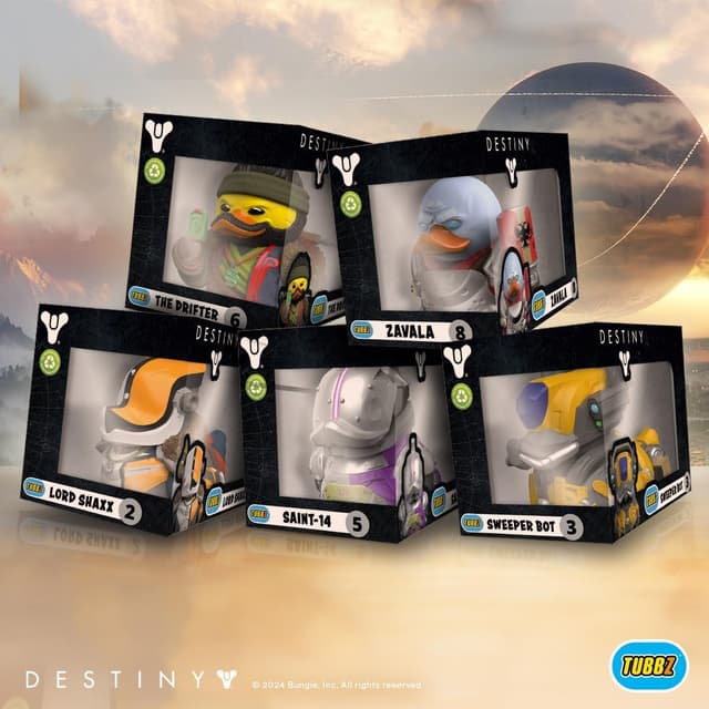 Detalle 2 de TUBBZ Boxed Edition „The Drifter“ Destiny 2 Sammler-Vinyl-Gummiente Figur in Display-Box