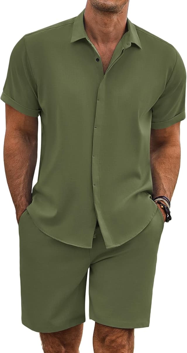 Thumbnail 6 de COOFANDY Men's Linen Beach Set 2‑Piece 🌴