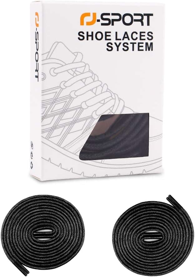 Detalle de RJ-Sport 2 Paar dünne Oxford-Schnürsenkel, gewachst, rund (2,5 mm) – 60 bis 140 cm