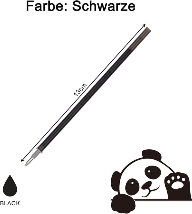 Detalle de Radierbare Ersatzminen (12er-Set) kompatibel mit Legami, schwarz, Spitze 0,7 mm