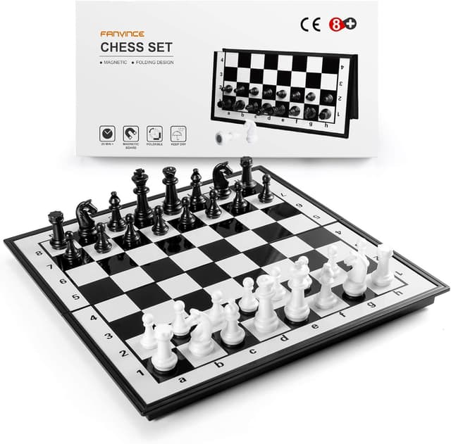 Detalle de Magnetic Travel Chess Set 9.5 Inch ♟