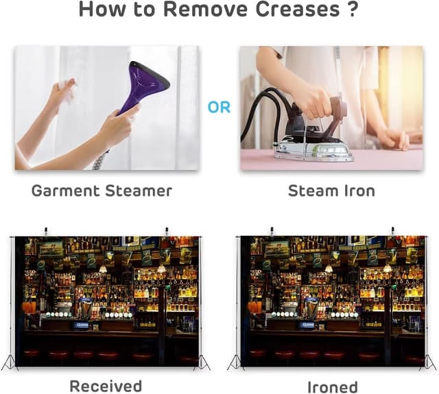 Detalle de CORFOTO 10x6.5ft Fabric Irish Capital Temple Bar Backdrop (photo studio / bar interior style)