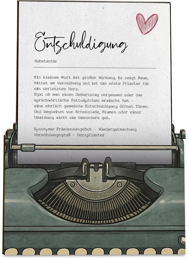 Imagen de Es tut mir leid Karte Holz 3D Geburtstagskarte en OfertitasTOP