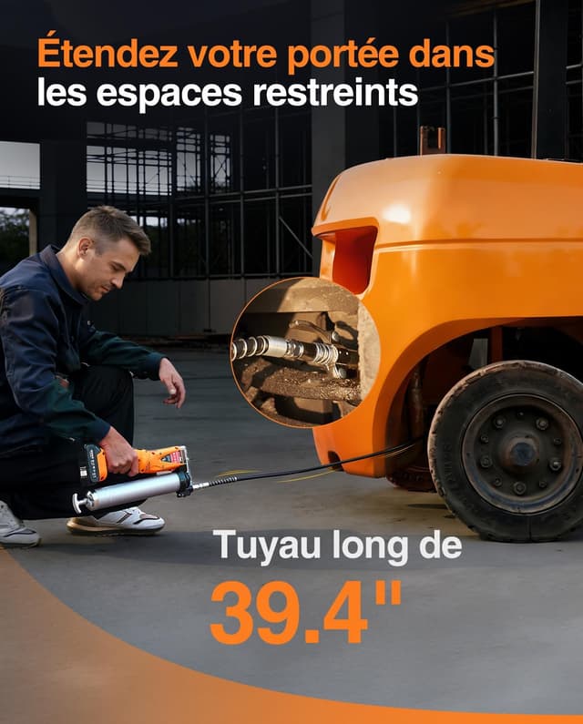 Thumbnail 5 de TaskStar Pompe à graisse électrique 10000 PSI 🛠