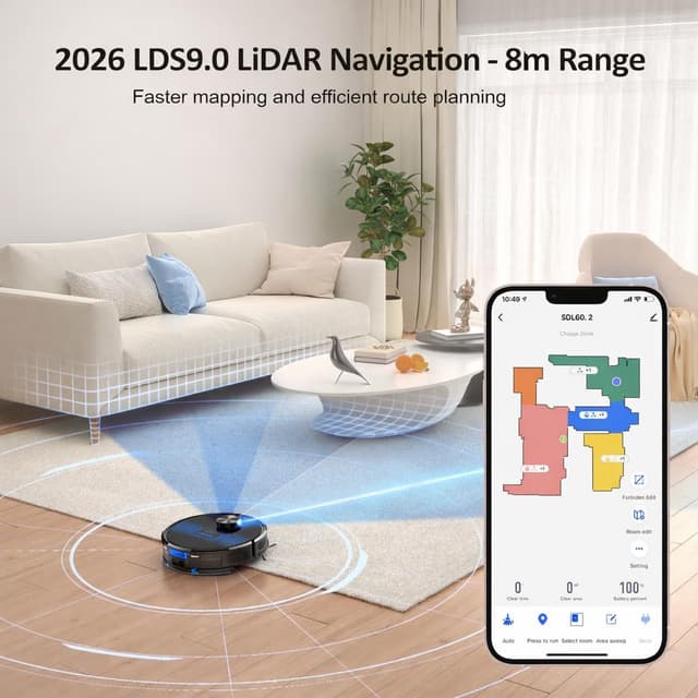 Detalle de Lubluelu robot vacuum 4000Pa with mop