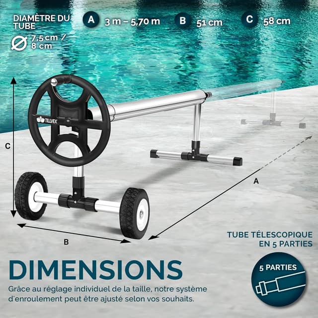 Thumbnail 4 de tillvex Enrouleur de Piscine 3-5,70 m