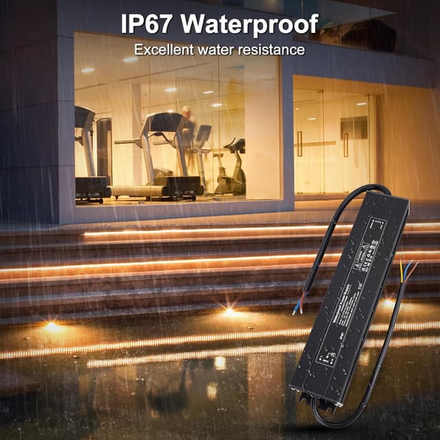 Detalle 2 de YAYZA! 12V 200W LED Transformer (IP67) – 240V AC to 12V DC Waterproof LED Driver