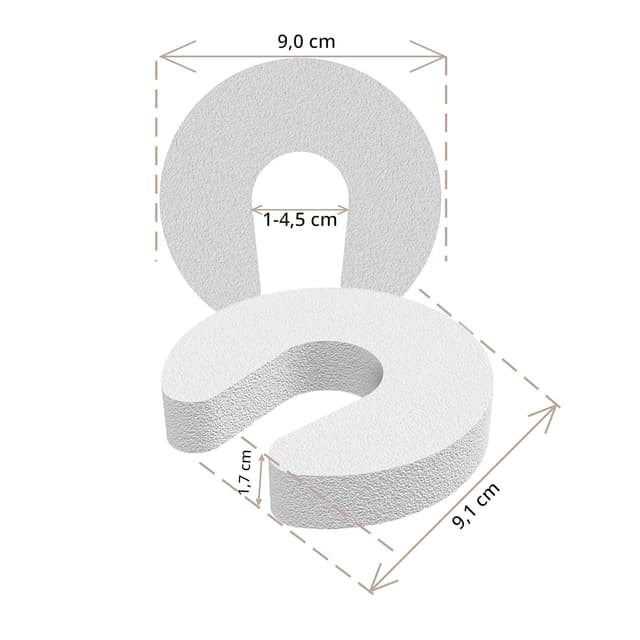 Detalle de Gadgetto Kindersicherung Tür (6 Stück) – Türstopper aus Schaumstoff gegen Fingerklemmen