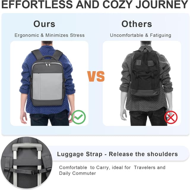 Thumbnail 3 de Xkdoai Cabin Bag 40x27x20 Backpack for Ryanair