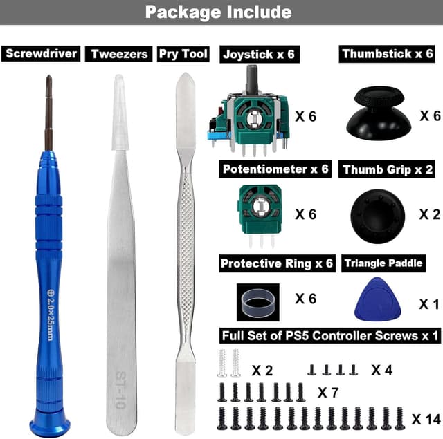 Detalle 2 de HLRAO 6-pack PS5 joystick replacement kit
