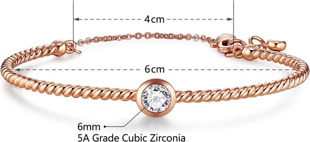 Detalle 1 de Bracelet torsadé Lyniuoy zirconium 6 mm