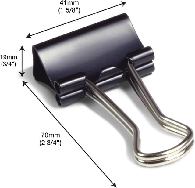 Detalle 1 de Rapesco FBC410B1 Pinzas de 41 mm, Hasta 170 Hojas 🧷 (Paquete)