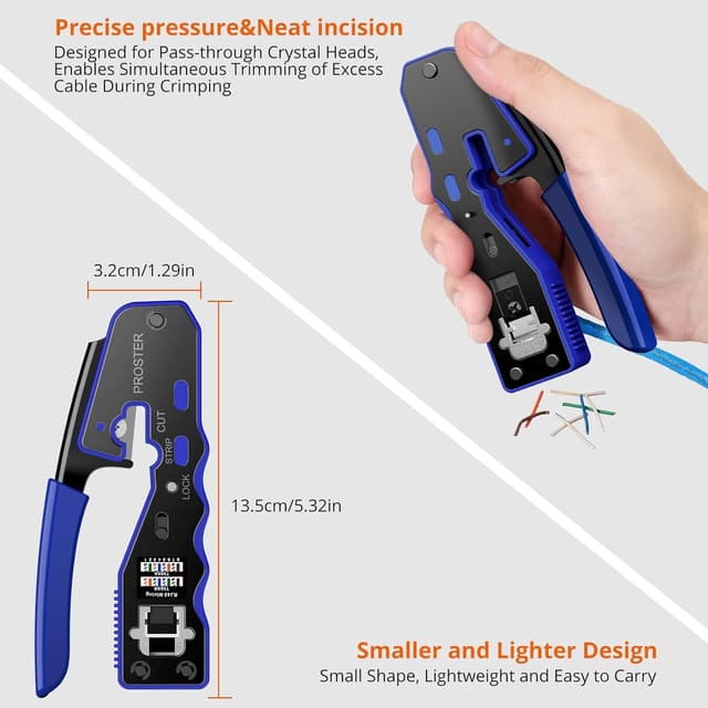 Thumbnail 6 de Proster Pinza Crimpatrice RJ45 Pass Through 🛠