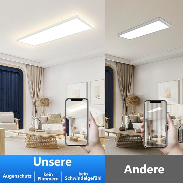 Detalle 1 de LED Deckenleuchte 24 W Panel 580x200 mm