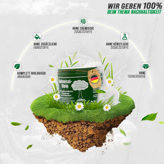 Thumbnail 6 de Universal-Zielinsky Universal-Stein (grüner Stein) als Putzstein in der Haushaltsdose – 900 g