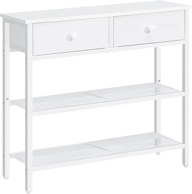 Imagen de HOOBRO Mesa de Entrada Industrial con Cajones y Estantes 🏡 en OfertitasTOP