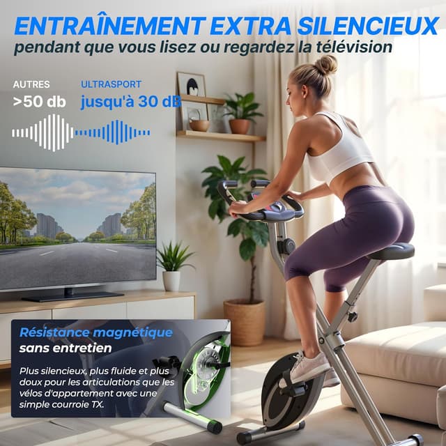 Detalle 2 de Vélo d’appartement pliable Ultrasport F-Bike