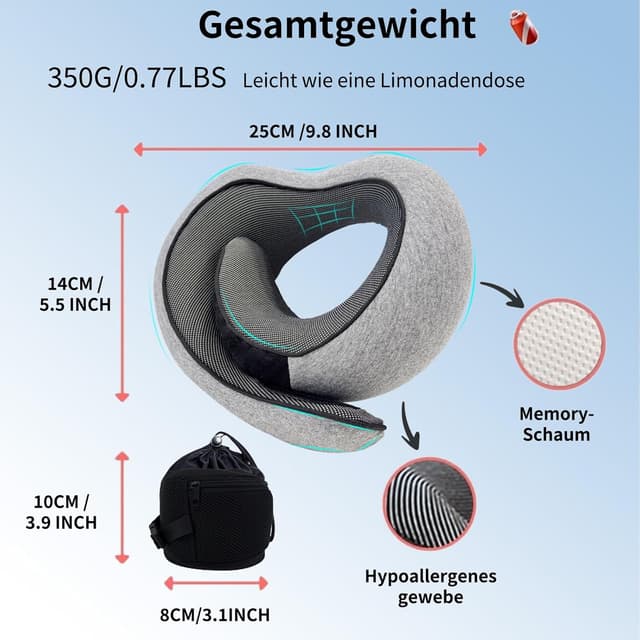 Thumbnail 3 de Dreamjoys Neppy Reisekissen Flugzeug