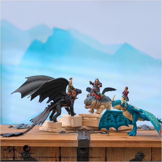 Thumbnail 6 de Figurines articulées DreamWorks Dragons : Krokmou + Viking Harold (duo) pour enfants dès 4 ans