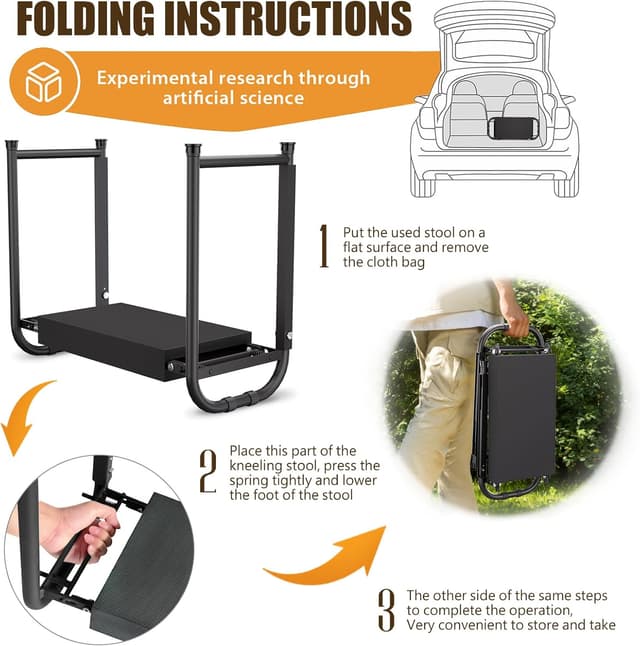 Detalle de Seasky Garden Kneeler Seat with 400 lb capacity