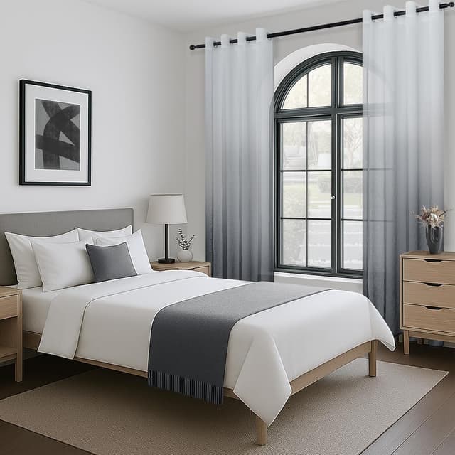 Detalle de Tenda grigia trasparente 140x260 Topfinel