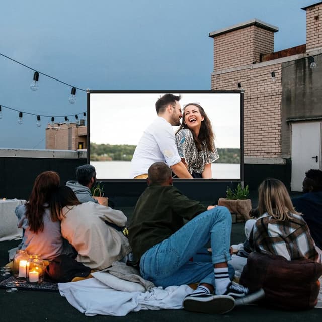 Detalle de TOWOND Projector Screen with Stand (120-inch, 16:9) for Backyard Movie Nights